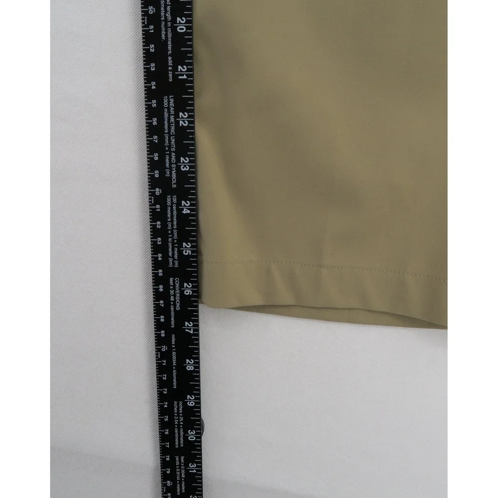 Adidas Mens Golf Pants Tan Khaki Flat Front Performance Trousers 36x30